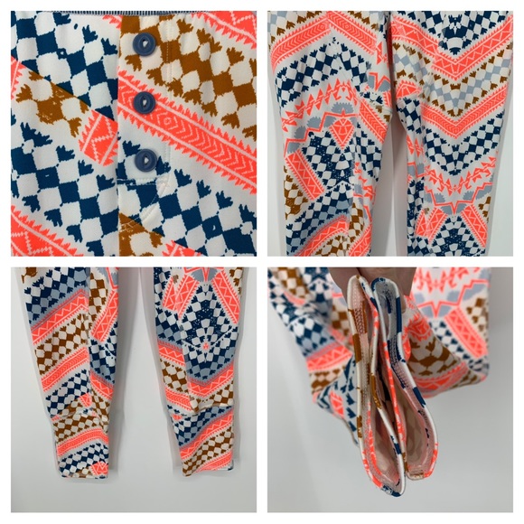 Free People Movement Geometric Boho Fireside Base Layer Leggings Nwot Size Small - Picture 6 of 16